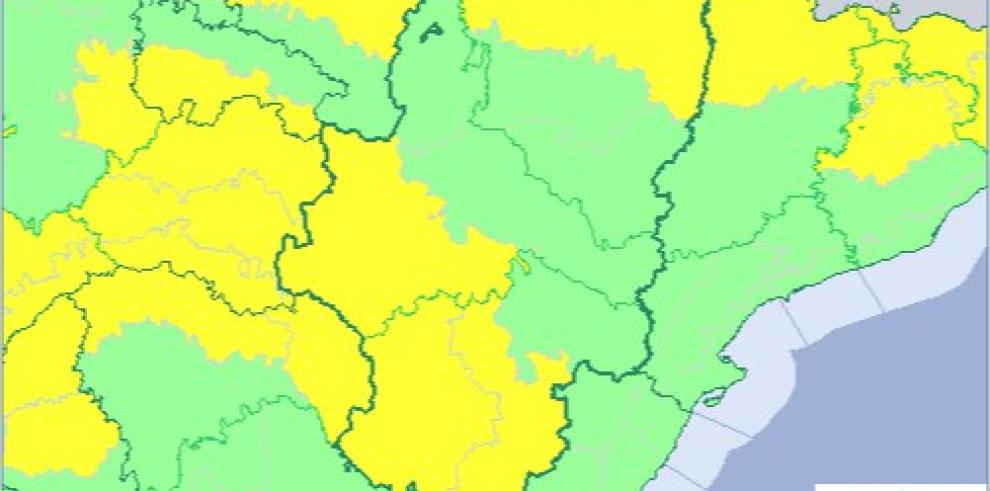 Aviso nivel amarillo por temperaturas mínimas en zonas de las tres provincias