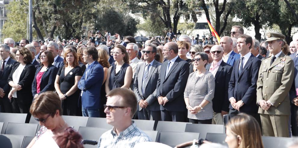 Aragón, presente en el homenaje a las víctimas del atentado terrorista de Barcelona