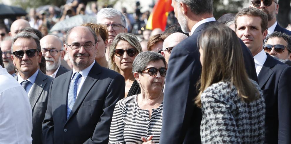 Aragón, presente en el homenaje a las víctimas del atentado terrorista de Barcelona