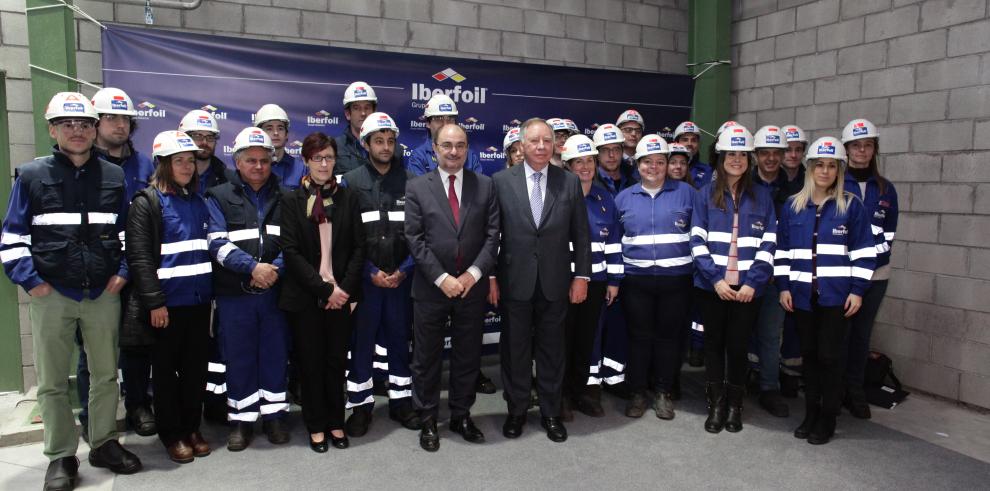 Lambán inaugura la ampliación de la fábrica de Iberfoil en Sabiñánigo que ampliará su producción tras una inversión de 15 millones de euros 