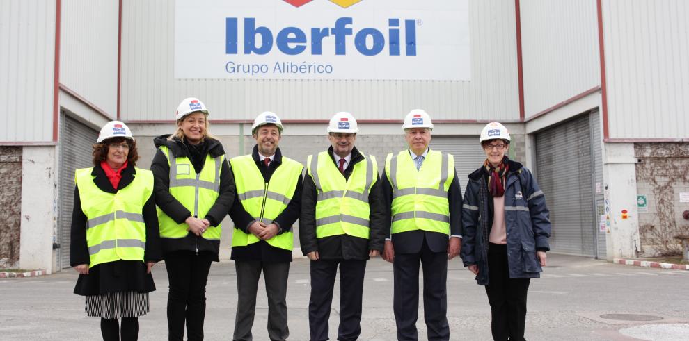 Lambán inaugura la ampliación de la fábrica de Iberfoil en Sabiñánigo que ampliará su producción tras una inversión de 15 millones de euros 