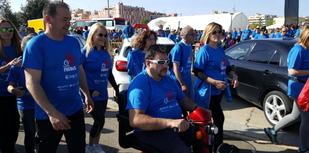 Broto: “La marea azul de la 6ª Marcha Aspace-Huesca es una nueva muestra de la solidaridad altoaragonesa”