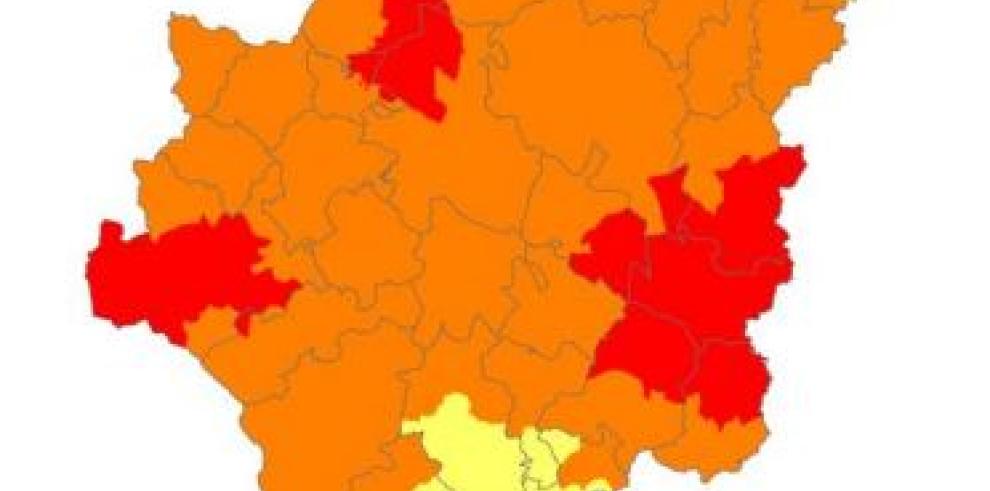 Prealerta roja por riesgo de incendios forestales en puntos de las tres provincias aragonesas