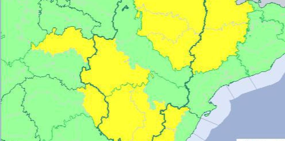 Aviso amarillo por tormentas en zonas de las tres provincias para mañana por la tarde