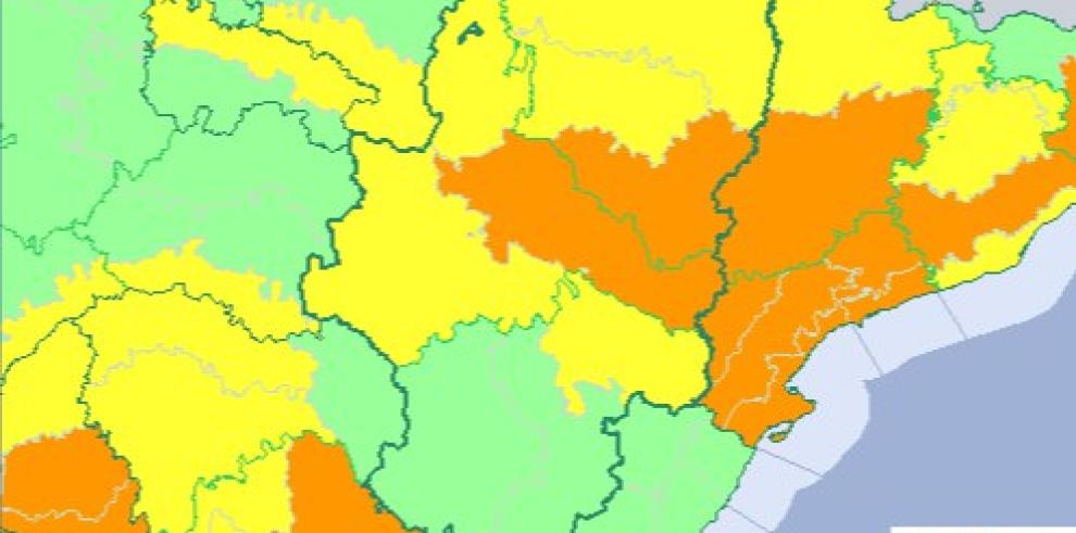 Avisos naranja y amarillo por temperaturas máximas