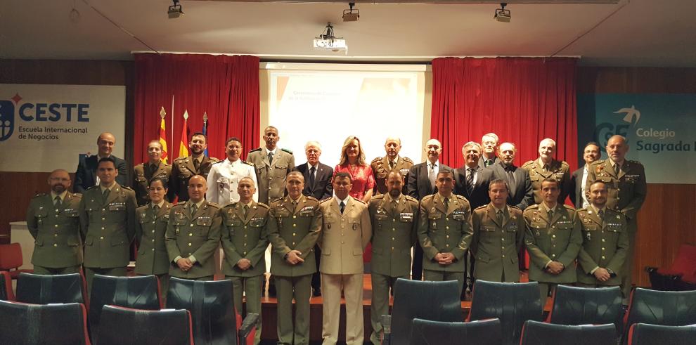 Pilar Alegría clausura el XI Curso Superior de Recursos Humanos a alumnos de la Academia Logística de Calatayud