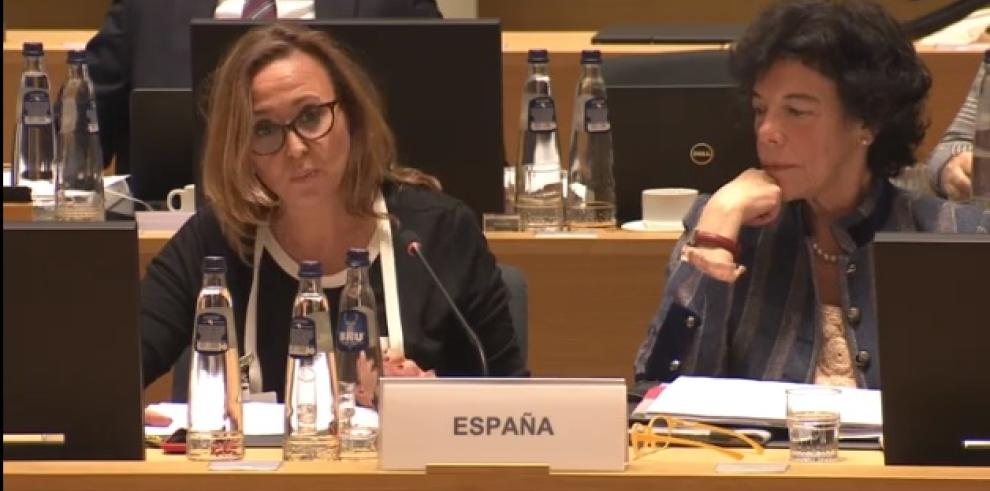 Mayte Pérez traslada en el Consejo Educativo de la UE la posición común española para aceptar los títulos educativos en todos los países miembros