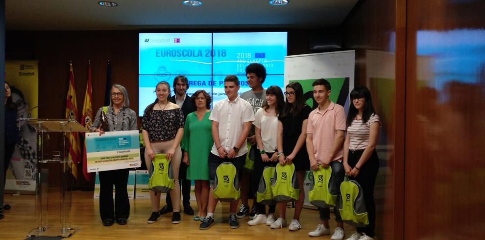 El colegio Antonio Machado de Zaragoza, ganador del Concurso Euroscola 2018 en Aragón