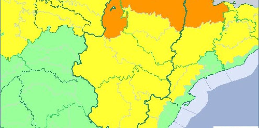 Aviso naranja por lluvias y tormentas en el Pirineo oscense y las Cinco Villas