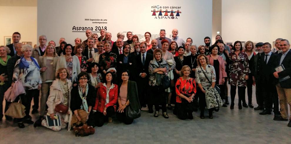 El IAACC Pablo Serrano reúne las obras de 90 artistas en una exposición solidaria que ayudará a Aspanoa a continuar con su labor social