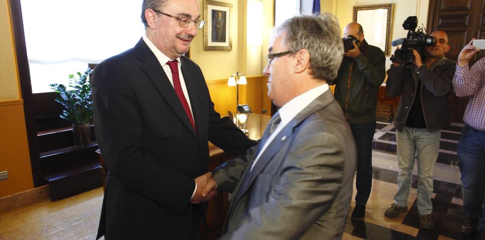 Primer encuentro institucional entre el Presidente de Aragón y el nuevo Justicia de Aragón, Ángel Dolado