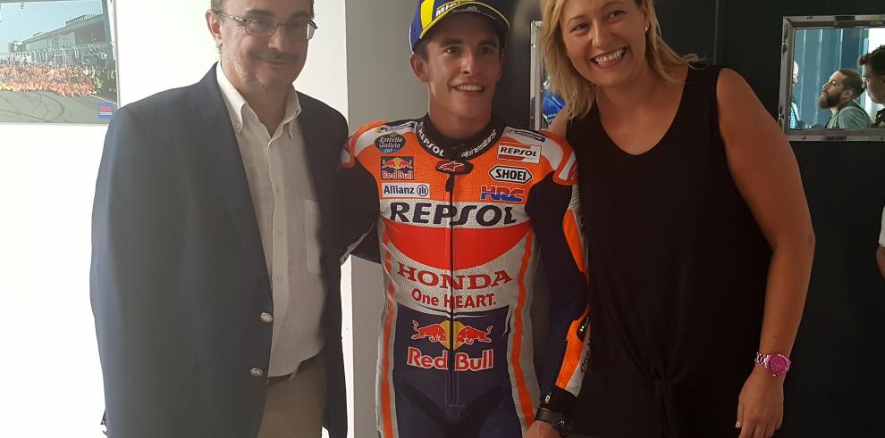 Lambán subraya la pujuanza y buena salud del Gran Premio del mundial de Moto GP en Alcañiz en su novena edición, ganada por Marc Márquez