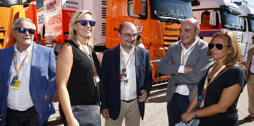 Lambán subraya la pujuanza y buena salud del Gran Premio del mundial de Moto GP en Alcañiz en su novena edición, ganada por Marc Márquez