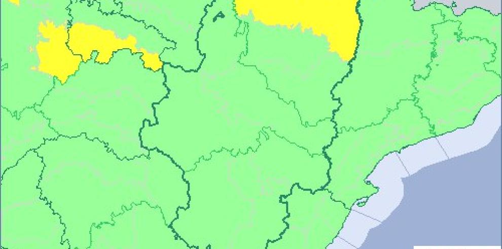 Avisos amarillos para mañana por nevadas en el Pirineo y por viento en varias comarcas de las tres provincias aragonesas