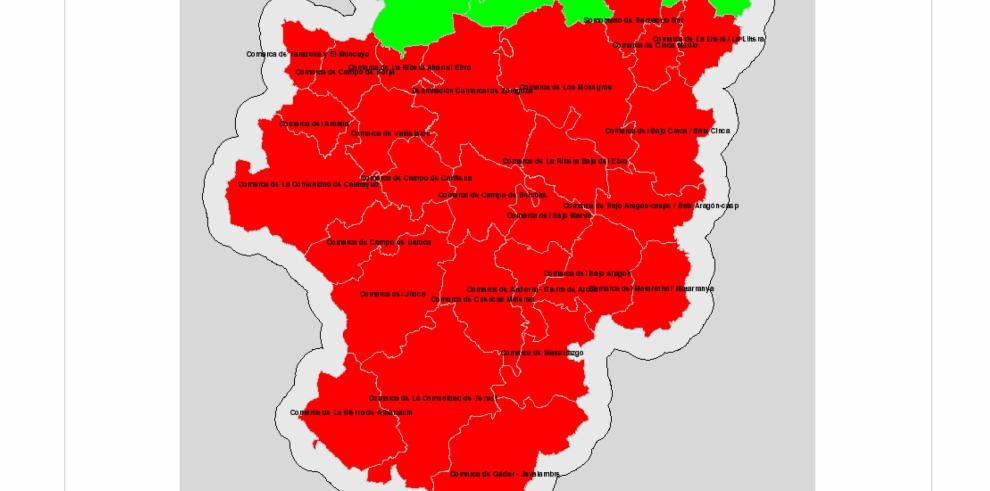 Mapa de Indice de Riesgo de Incendios Forestales, 04-01-18