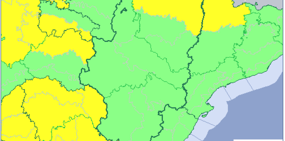 Aviso amarillo por lluvias y tormentas en el Pirineo 