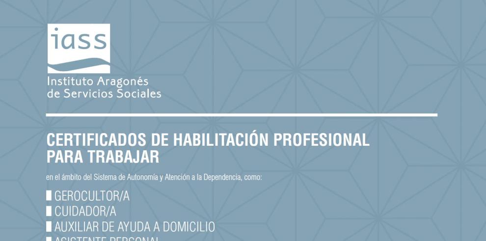 El IASS convoca un nuevo proceso de habilitación para trabajar como cuidador, gerocultor, auxiliar de ayuda a domicilio o asistente personal