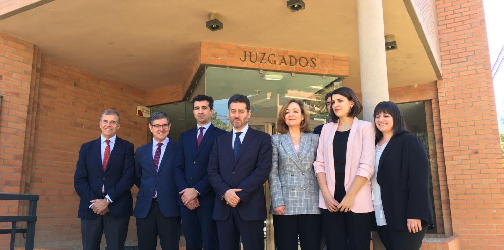 Guillén comprueba en Barbastro la implantación efectiva del expediente judicial electrónico