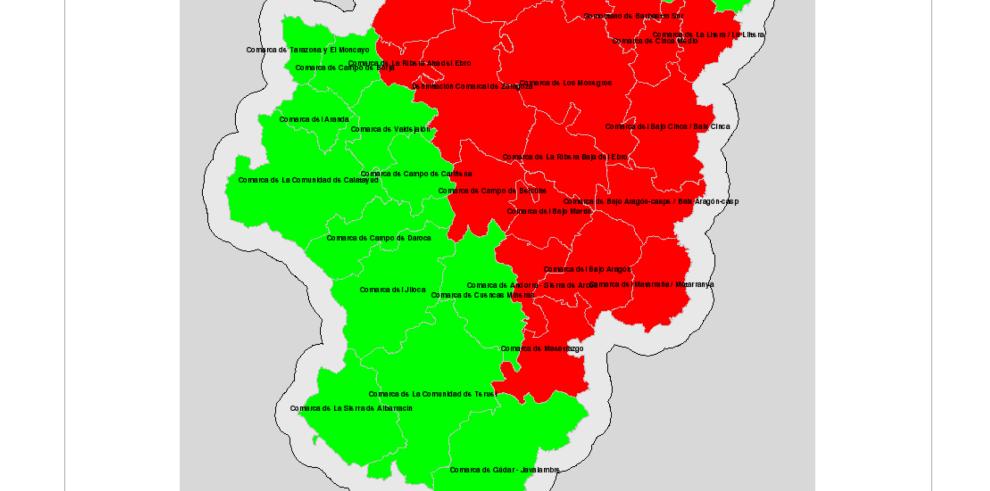 Mapa de Indice de riesgo de incendios forestales 22-01-18