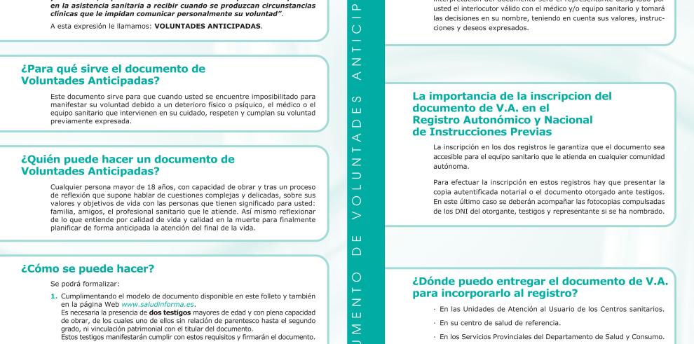 Aragón tiene activos 8.328 documentos de voluntades anticipadas 