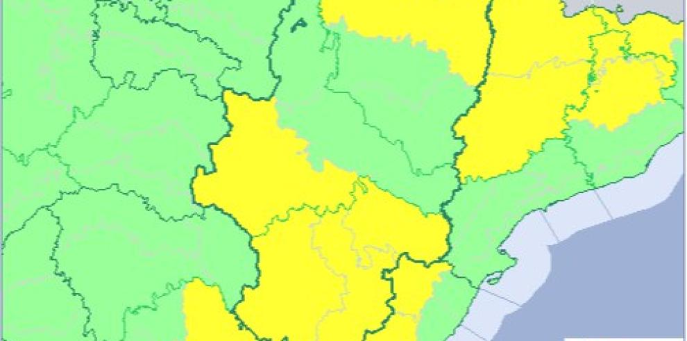 Nivel amarillo por lluvias y tormentas en Zaragoza, Teruel y Pirineo oscense