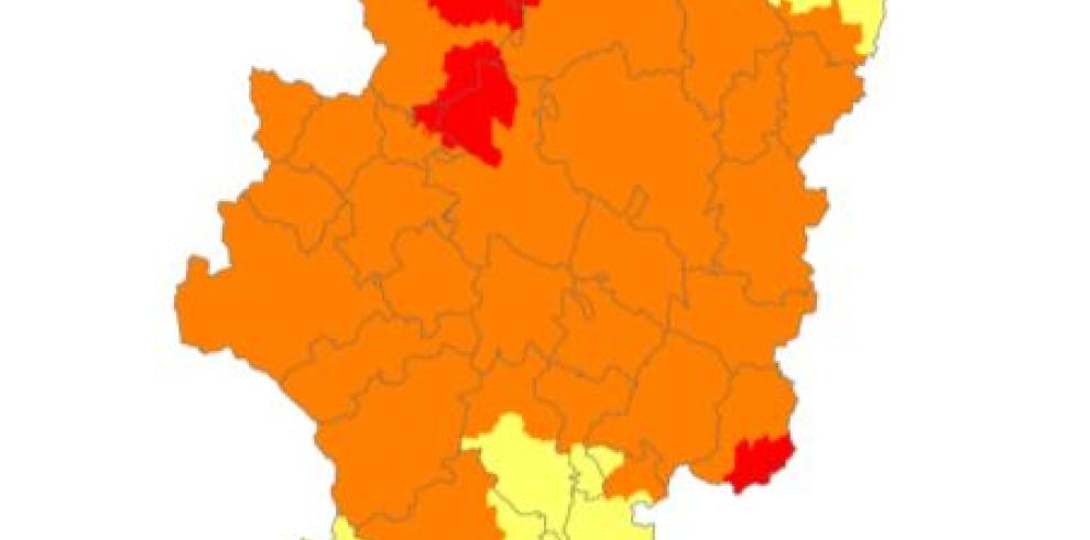 Prealerta roja por riesgo de incendios forestales en Muela de Zuera, Puertos de Beceite y Somontano Occidental