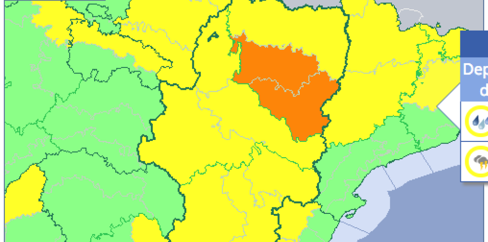 Ampliado aviso por tormentas a nivel naranja en Ribera del Ebro e Ibérica