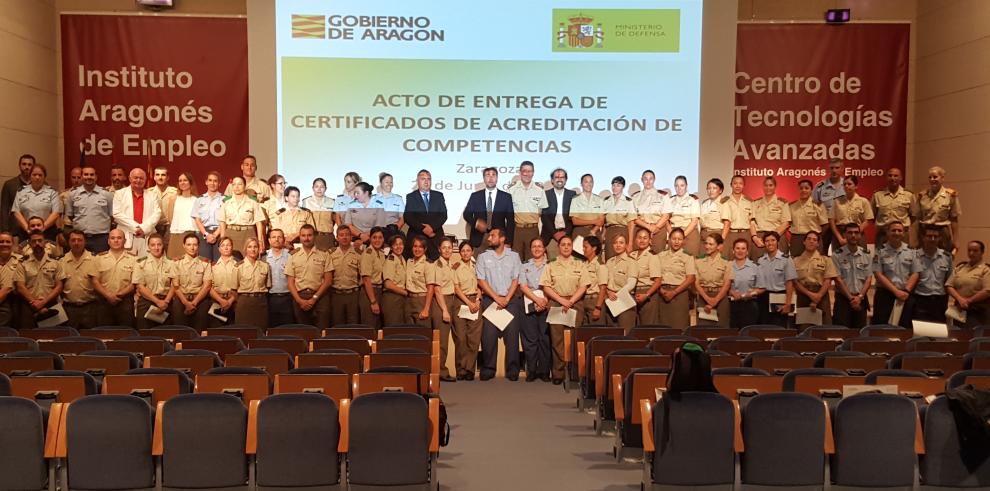 72 militares reciben certificados de profesionalidad, válidos para incorporarse al mercado laboral una vez que abandonen el Ejército