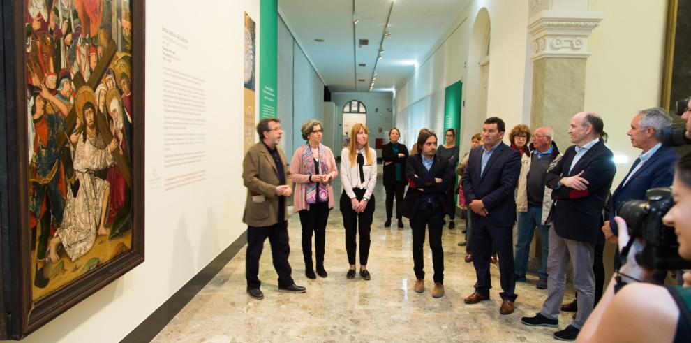 La tabla Jesús Camino al Calvario del Museo de Zaragoza recupera su esplendor gracias a la restauración financiada por el Consejo Regulador de la DO Campo de Borja