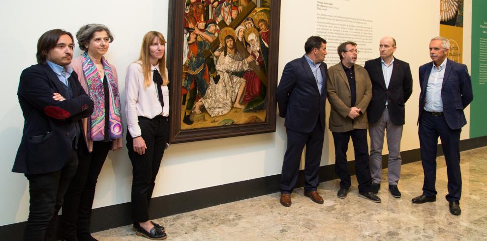 La tabla Jesús Camino al Calvario del Museo de Zaragoza recupera su esplendor gracias a la restauración financiada por el Consejo Regulador de la DO Campo de Borja