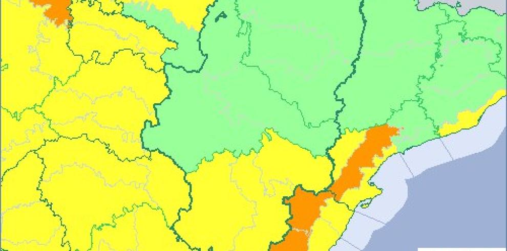 Nivel amarillo por viento en Teruel y ampliación del nivel amarillo por nevadas en el Pirineo oscense