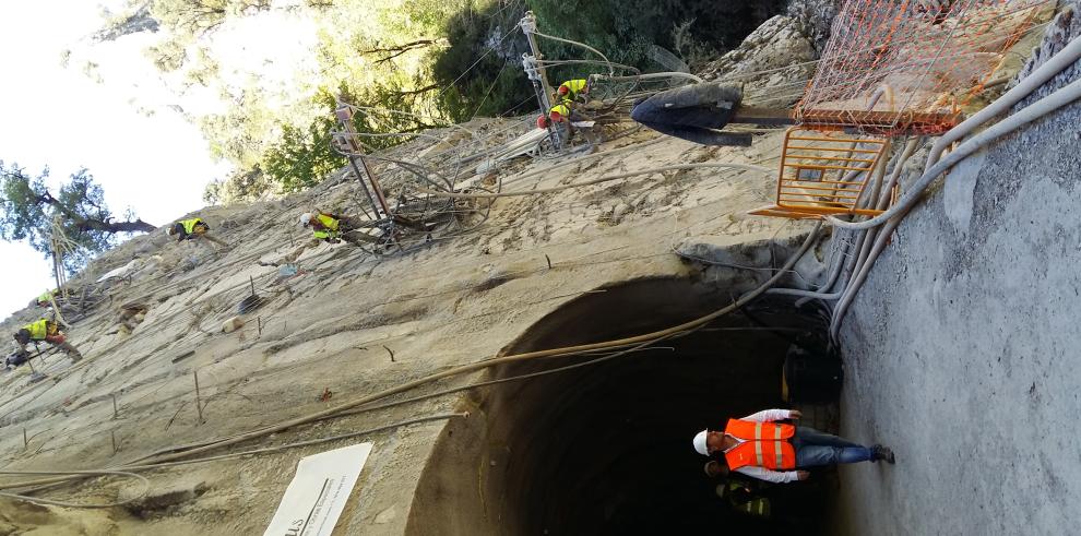 Las obras del túnel de Añisclo avanzan a buen ritmo