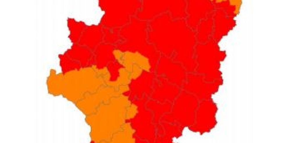 Prealerta roja por riesgo de incendios forestales en gran parte de Aragón