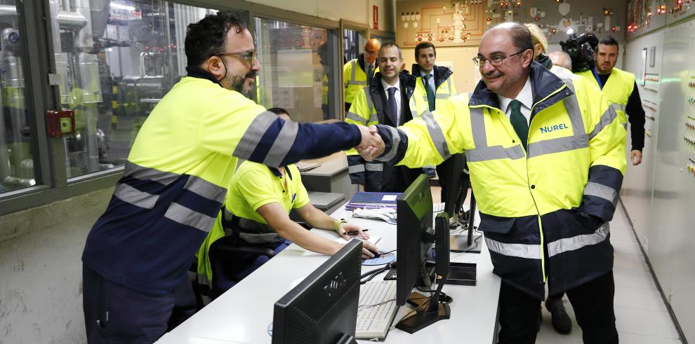 Javier Lambán agradece el compromiso con Aragón de la empresa Nurel que celebra su 50 aniversario con proyectos de ampliación