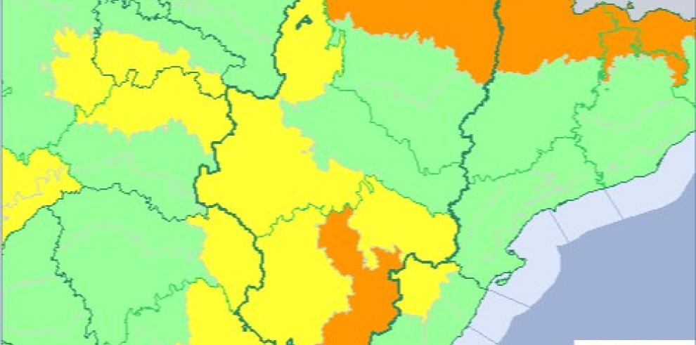 Ampliación de los avisos meteorológicos en Aragón 