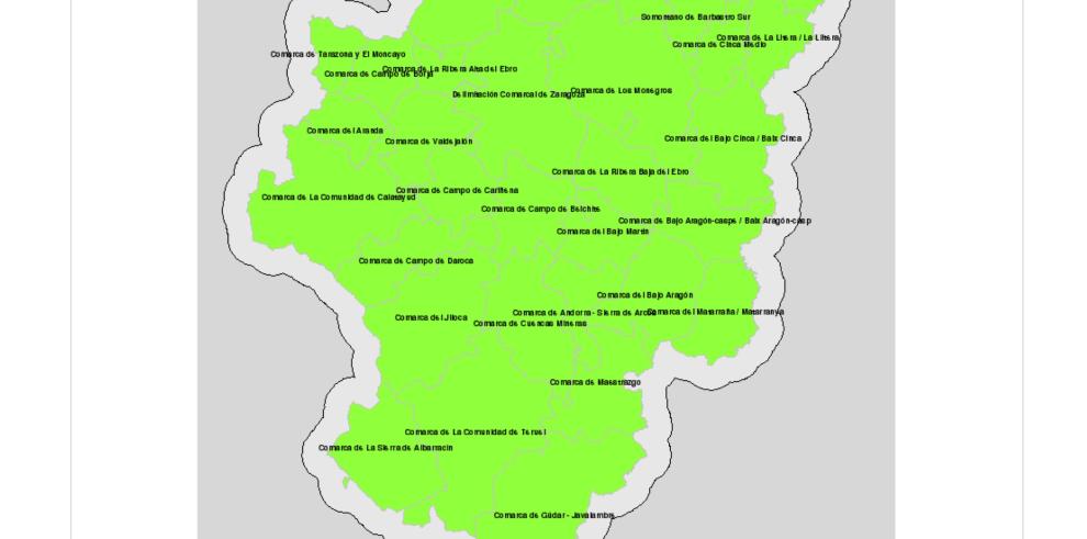 Mapa de índice de riesgo de fuego, 8 de febrero