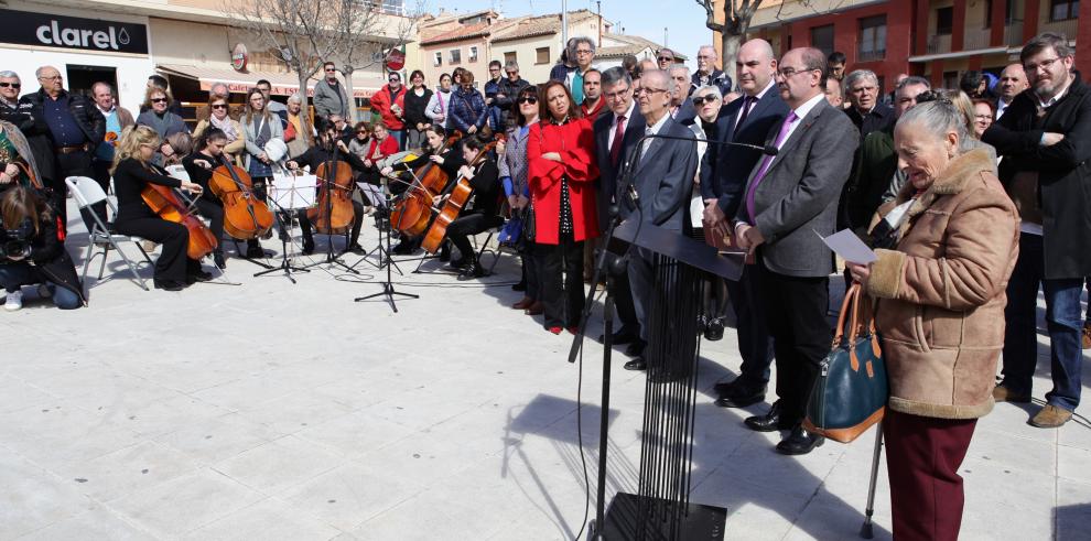 Lambán defiende el espíritu de reparación, verdad y justicia de la Ley de Memoria Democrática en el 80 aniversario del bombardeo de Alcañiz