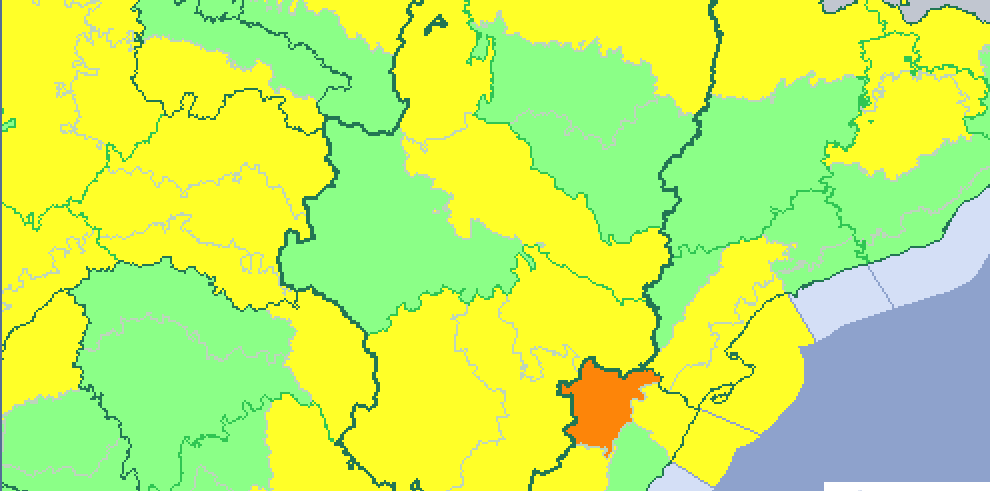 Aviso amarillo por nieve y viento en varias zonas de Aragón