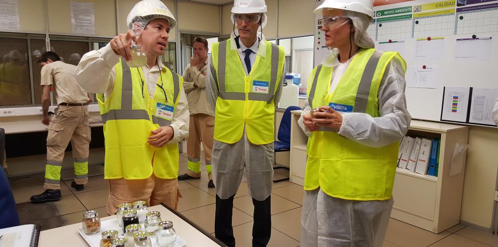 Pilar Alegría visita las instalaciones del grupo Tereos en Zaragoza