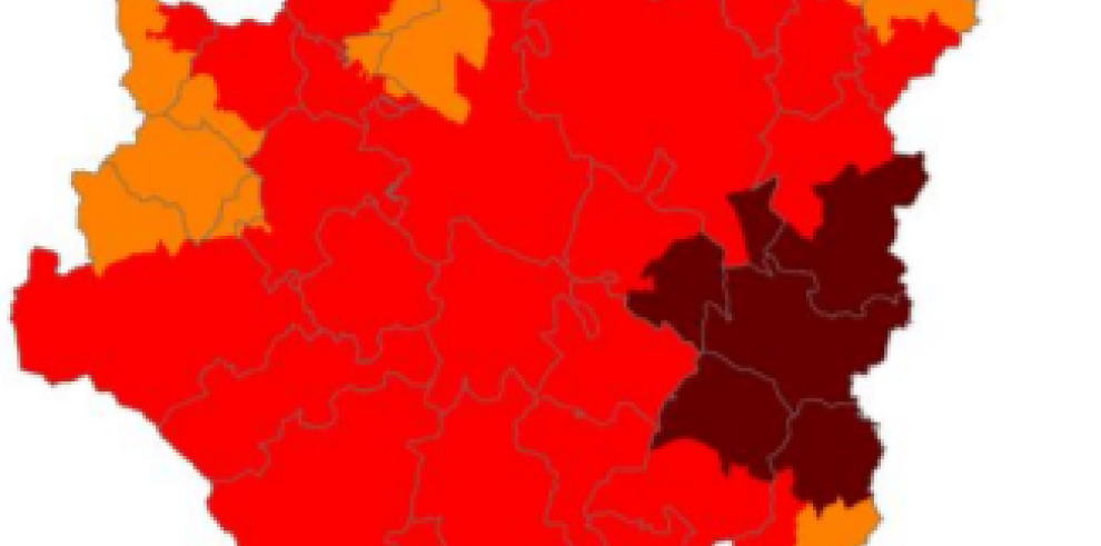 Prealerta roja + por riesgo de incendios forestales en el Bajo Ebro Forestal