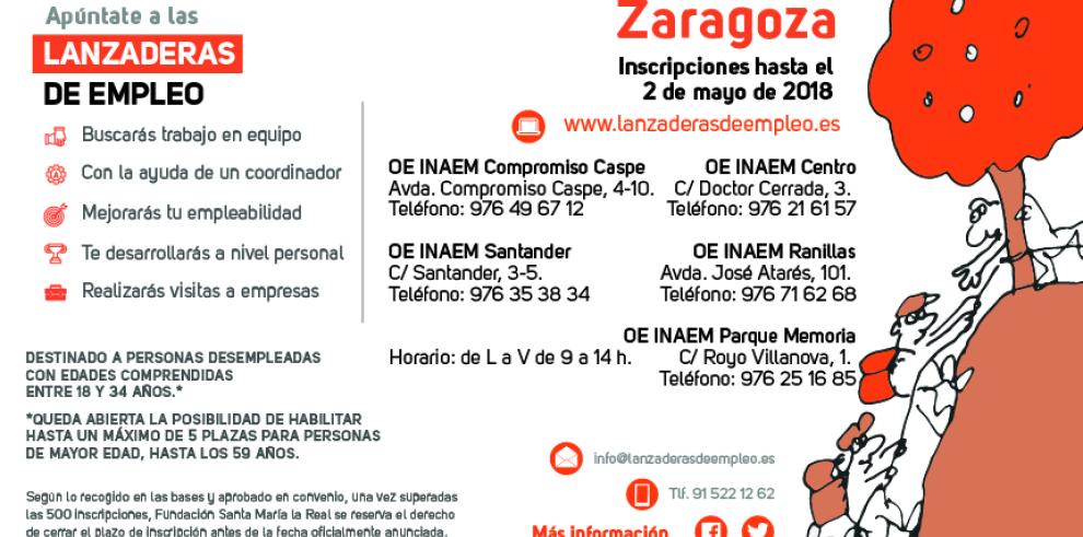 Una nueva Lanzadera de Empleo mejorará la inserción laboral de 20 personas en Zaragoza