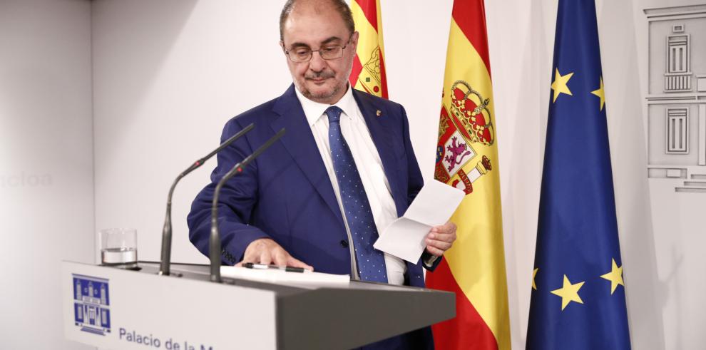 Lambán arranca un compromiso del Gobierno central con el Corredor Cantábrico-Mediterráneo, cuyo calendario se concretará en la reunión del próximo día 23