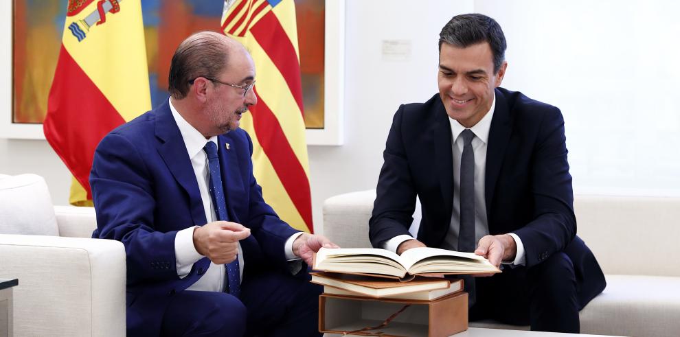 Lambán arranca un compromiso del Gobierno central con el Corredor Cantábrico-Mediterráneo, cuyo calendario se concretará en la reunión del próximo día 23