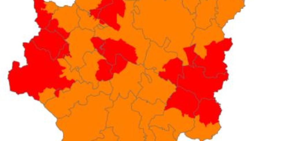 Prealerta roja por riesgo de incendios forestales en puntos de las tres provincias aragonesas