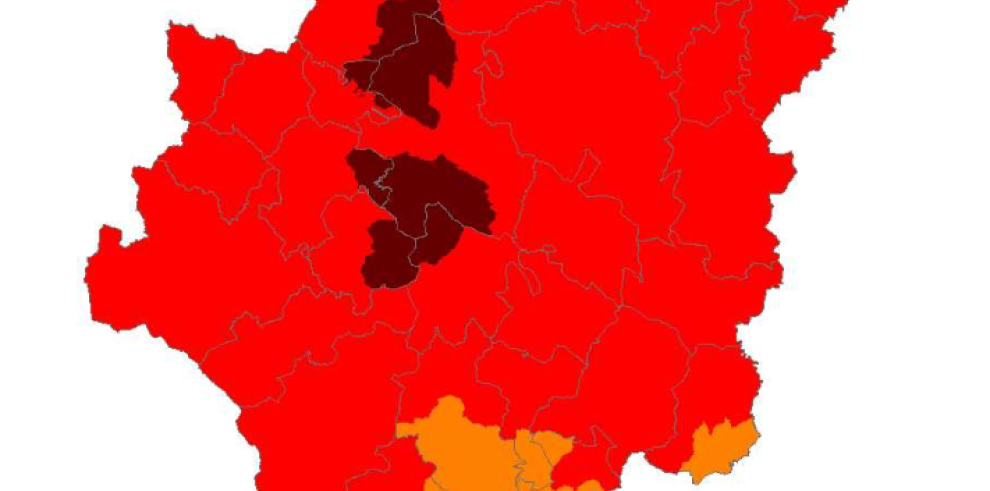 Máximo riesgo de incendios en Valmadrid, Zuera, Rodeno y Somontano