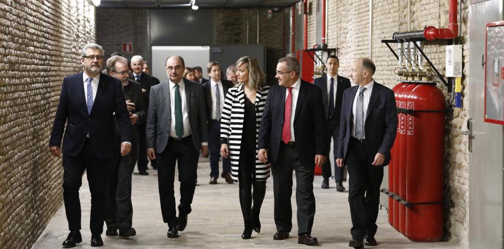 El Presidente de Aragón celebra que los nuevos espacios de la Biblioteca sean el colofón del trabajo de restauración del Paraninfo de la Universidad de Zaragoza