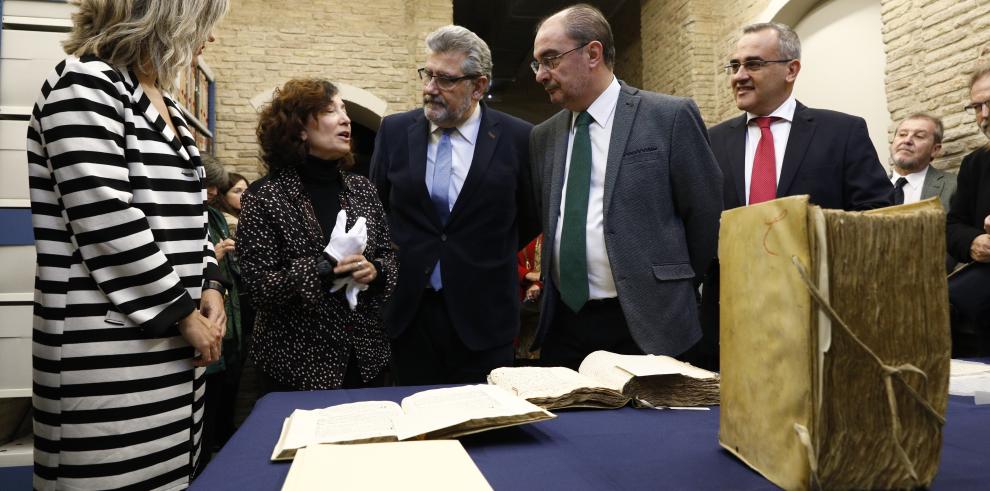 El Presidente de Aragón celebra que los nuevos espacios de la Biblioteca sean el colofón del trabajo de restauración del Paraninfo de la Universidad de Zaragoza