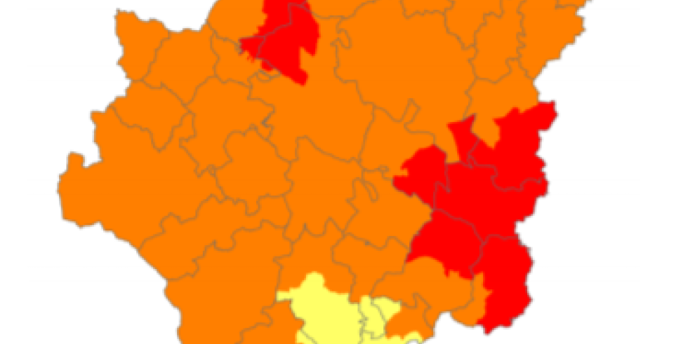 Prealerta roja por incendios forestales en algunos puntos de Aragón