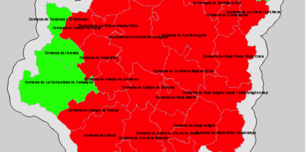 Mapa de Indice de riesgo de incendios forestales 21-01-18