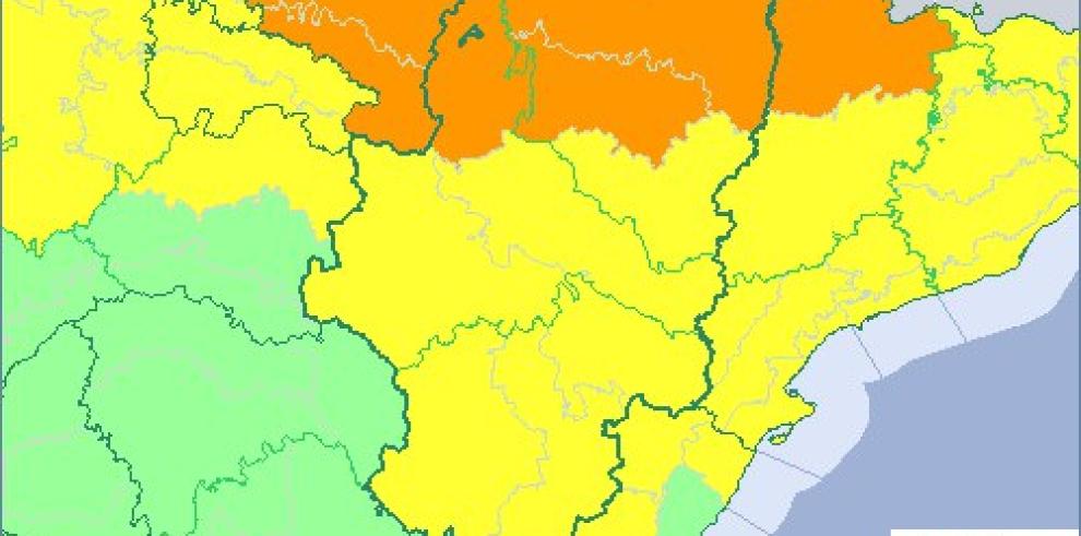 Ampliado el aviso naranja por lluvias y tormentas al centro de Huesca